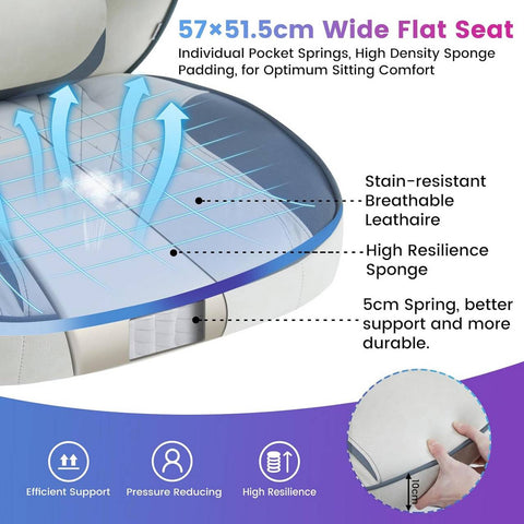 Rootz Ultimate Gaming Chair - Ergonomic Office Chair - Computer Chair - Enhanced Comfort with Built-in Springs - Stain Resistant Leathaire Fabric - Adjustable & Durable Design - 120-127.5cm x 57cm x 51.5cm