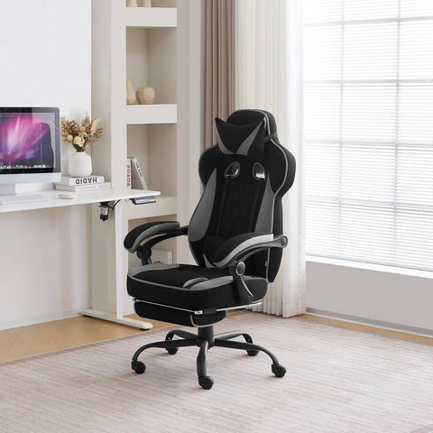 Rootz Ultimate Gaming Chair - Office Chair - Ergonomic Chair - Pocket Spring Cushion - Breathable Mesh - Adjustable Comfort - 120-127.5cm x 57cm x 51.5cm
