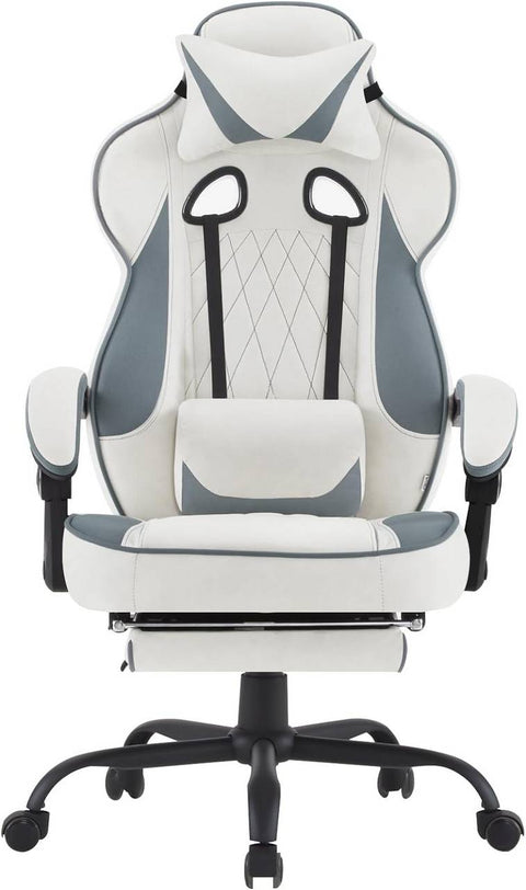 Rootz Ultimate Gaming Chair - Ergonomic Office Chair - Computer Chair - Enhanced Comfort with Built-in Springs - Stain Resistant Leathaire Fabric - Adjustable & Durable Design - 120-127.5cm x 57cm x 51.5cm