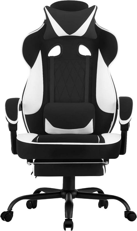 Rootz Gaming Chair - Office Chair - Computer Chair - Pocket Spring Cushion - Ergonomic Design - Breathable Mesh Fabric - 57cm x 51.5cm