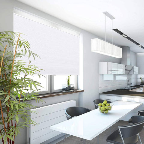 Rootz Double Pleated Blind - Honeycomb Pleated - No Drill Install - Light & Sound Insulation - 50 x 120 cm