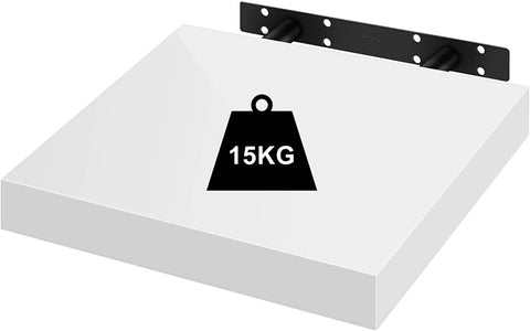 Rootz Set of 4 Wall Shelves - Display Shelves - Storage Shelves - Durable MDF Construction - Versatile & Easy Installation - 30cm x 22.9cm x 3.8cm