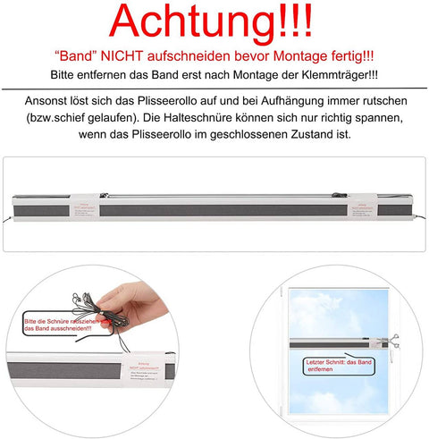 Rootz Double Pleated Blind - Aluminum Coated - Chainless Drive - Noise Reduction - 60-110cm x 120/130cm - Dark Gray-White - Easy to Install