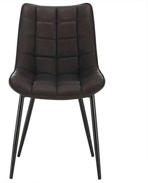 Rootz Set of 4 Dining Chairs - Modern Chairs - Stylish Seating - Durable Construction - Ergonomic Comfort - Versatile Design - Faux Leather with Metal Legs - 85.5cm x 46 x 40.5cm