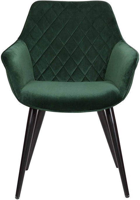 Rootz Velvet Dining Chair - Ergonomic Chair - Stylish Seating - Comfortable Design - Durable Construction - Adjustable Stability - 41cm x 45cm x 84cm