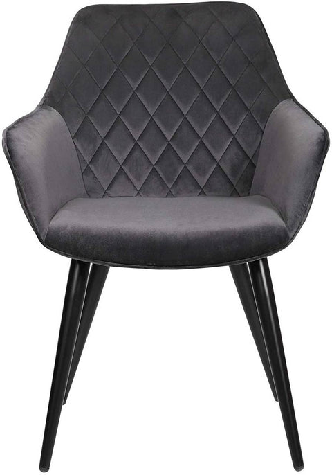 Rootz Velvet Dining Chair - Ergonomic Chair - Comfortable Seating - Plush Velvet - Sturdy Metal Frame - Easy Assembly - 41cm x 45cm x 84cm