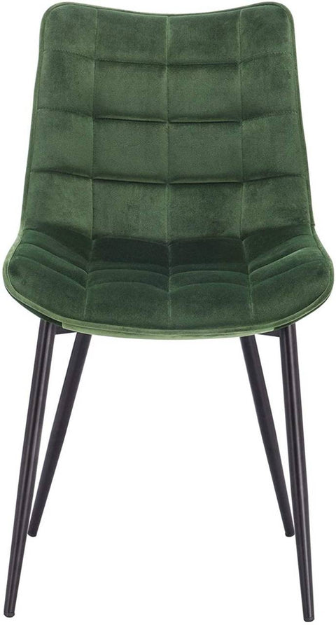 Rootz Set of 4 Dining Chairs - Velvet Seat - Metal Legs - Ergonomic Design - Durable & Comfortable - Floor Protection - 85.5cm x 46 x 40.5cm