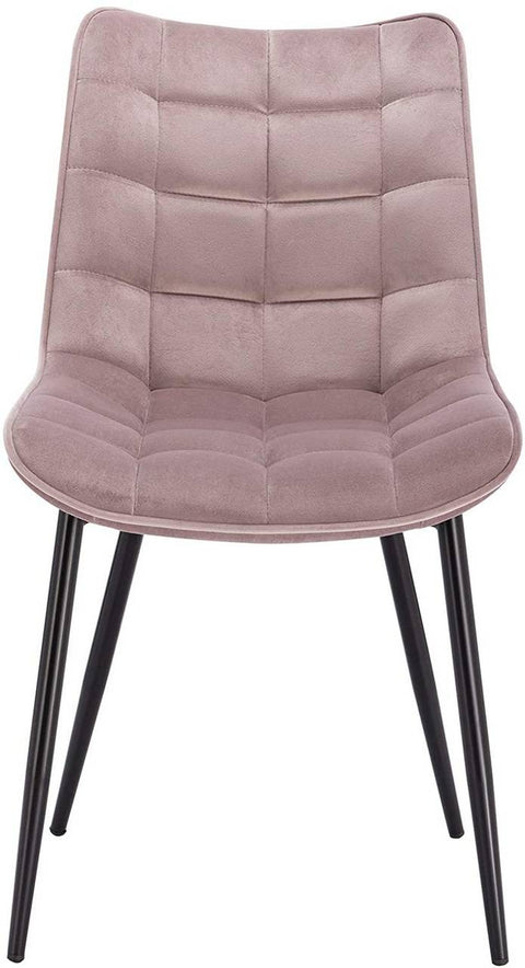 Rootz Set of 4 Dining Chairs - Velvet Chairs - Metal Chairs - Ergonomic Design - Durable & Comfortable - Floor Protection - 85.5cm x 46 x 40.5cm