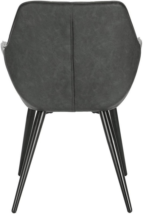 Rootz Set of 4 Upholstered Dining Chairs - Armchairs - Faux Leather Chairs - Comfortable & Ergonomic - Durable & Robust - Versatile & Stylish - 41cm x 45cm Seat, 84cm Height