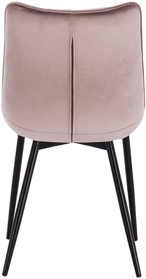 Rootz Set of 4 Dining Chairs - Velvet Chairs - Metal Chairs - Ergonomic Design - Durable & Comfortable - Floor Protection - 85.5cm x 46 x 40.5cm
