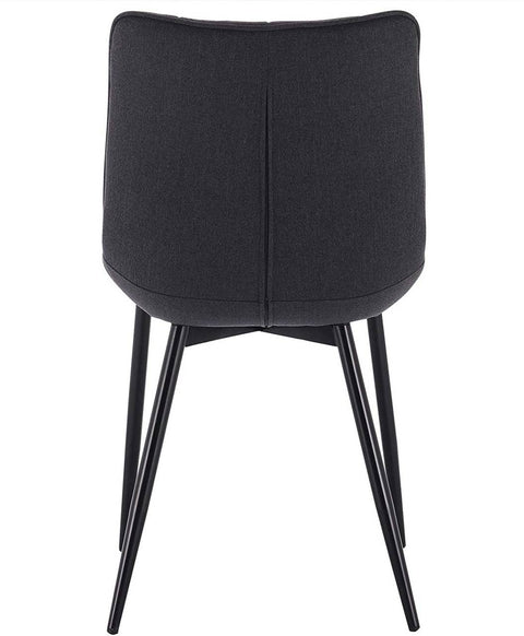 Rootz Set of 4 Dining Chairs - Modern Kitchen Chairs - Comfortable Seating - Durable & Ergonomic Design - Floor Protection - Linen & Metal - 85.5cm x 46cm x 40.5cm