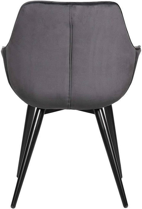 Rootz Velvet Dining Chair - Ergonomic Chair - Comfortable Seating - Plush Velvet - Sturdy Metal Frame - Easy Assembly - 41cm x 45cm x 84cm