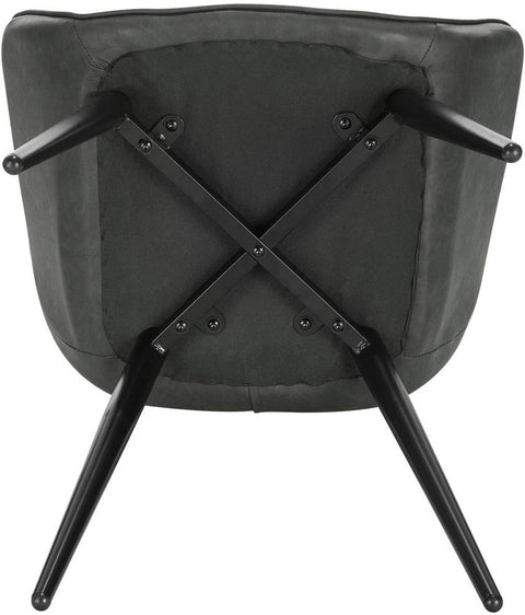 Rootz Set of 2 Upholstered Dining Chairs - Armchairs - Faux Leather Chairs - Comfortable & Ergonomic - Durable & Robust - Easy Maintenance - 41cm x 45cm x 84cm