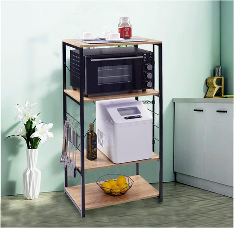 Rootz Modern keukenrek - opbergrek - displaystandaard - milieuvriendelijk MDF - verbeterde stabiliteit - eenvoudige montage - 60 cm x 40 cm x 124 cm