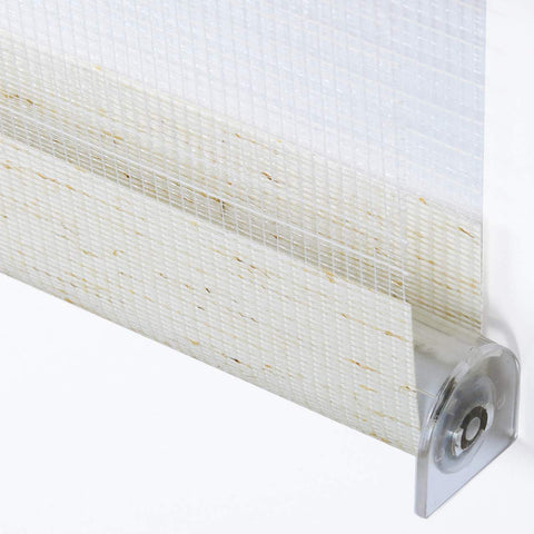 Rootz Double Roller Blind - Duo Rollo - Window Shade - Sun & Privacy Protection - 75x150cm - Noble Look - Easy Clean