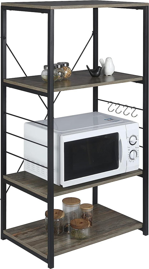 Rootz Modern Kitchen Shelf - Storage Rack - Shelving Unit - Optimized Storage Capacity - Enhanced Stability and Durability - Eco-Friendly Material - 60cm x 40cm x 124cm