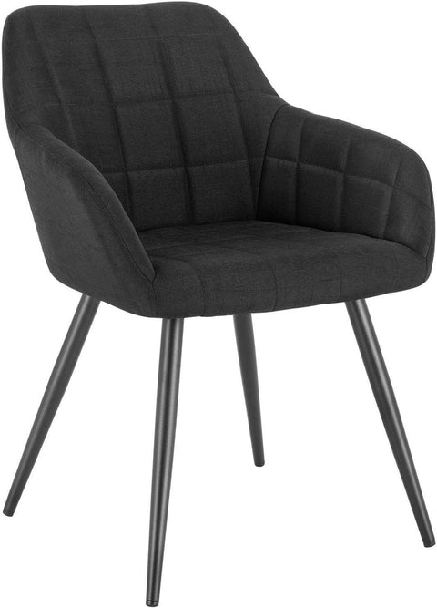 Rootz Modern Dining Chair - Ergonomic Chair - Stylish Seating - Comfortable Design - Durable Linen Material - Anti-Slip - 49cm x 43cm x 81cm