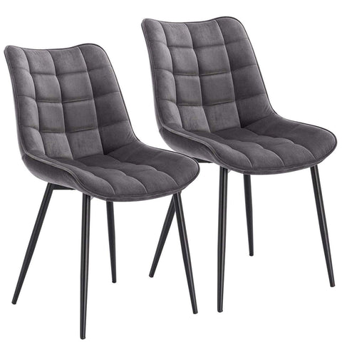 Rootz Velvet Dining Chairs - Elegant Seating - Comfortable Chairs - Durable, Ergonomic, Versatile - Metal Frame - 85.5cm x 46 x 40.5cm