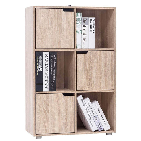 Rootz Multifunctional Bookcase - Storage Organizer - Display Shelf - Durable & Water-Repellent - Space-Saving - Easy Assembly - 29cm x 91cm x 59.6cm