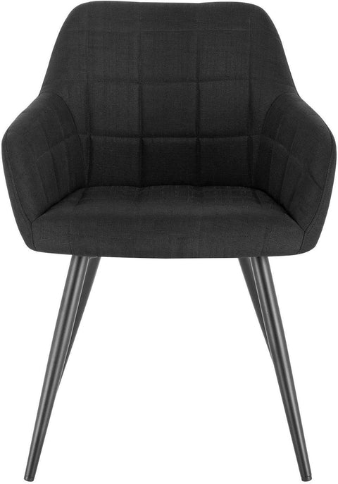 Rootz Modern Dining Chair - Ergonomic Chair - Stylish Seating - Comfortable Design - Durable Linen Material - Anti-Slip - 49cm x 43cm x 81cm