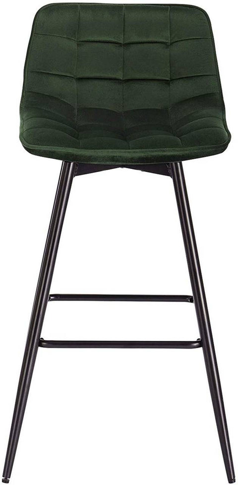 Rootz Bar Stool - Counter Stool - Designer Stool - Velvet & Metal - Comfortable & Ergonomic - Stable & Durable - Versatile & Stylish - 43cm x 35.5cm, Seat Height 64cm