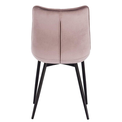 Rootz Set of 2 Dining Chairs - Velvet Chairs - Metal Chairs - Ergonomic Design - Durable & Sturdy - Floor Protection - 46 x 40.5 cm Seat Size