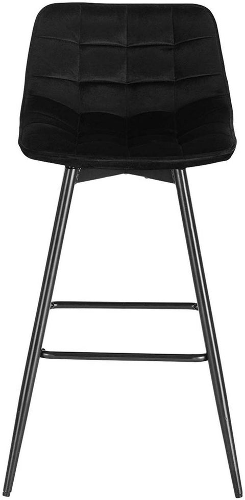 Rootz Bar Stool - Designer Counter Stool, Velvet Footrest - Comfortable, Ergonomic, Durable - 43cm x 35.5cm x 64cm