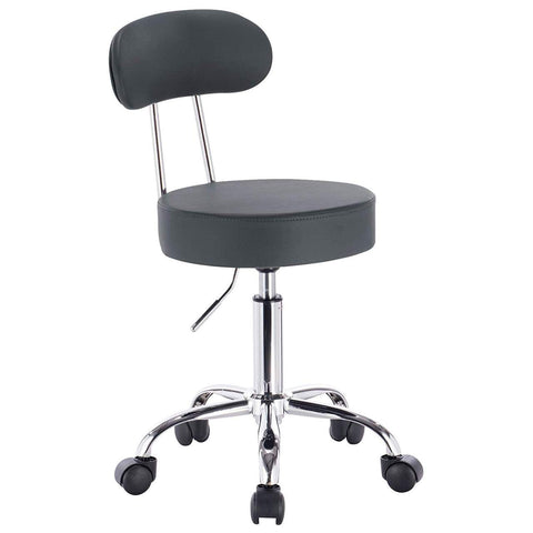 Rootz Ergonomic Swivel Stool - Office Chair - Adjustable Seat - High-Quality Faux Leather - Durable Metal Frame - Flexible 360° Rotation - 75cm-87cm x 35cm x 46cm