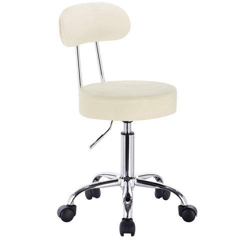 Rootz Ergonomic Swivel Stool - Office Chair - Salon Chair - Adjustable Height, 360° Rotation, Durable Construction - Faux Leather - 75cm-87cm x 35cm