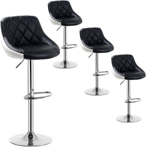 Rootz Bar Stool - Adjustable Counter Stool - Swivel Barstool - Comfortable Seating - Easy Assembly - Durable Design - 38cm x 35cm x 84-106cm Adjustable Height