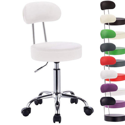 Rootz Work Stool BH34 - Rolling Stool - Office Chair - Ergonomic Design - Adjustable Height - Durable Construction - 75cm x 35cm x 87cm