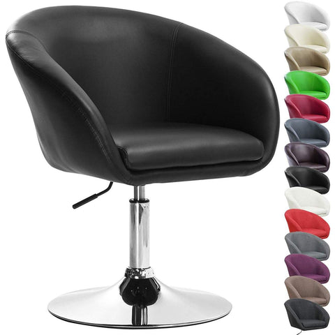 Rootz Swivel Lounge Chair - Ergonomic Office Chair - Adjustable Desk Chair - Comfortable, Supportive, Durable - Synthetic Leather - 74-87cm x 41cm x 40cm