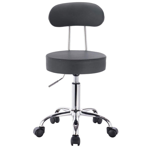 Rootz Ergonomic Swivel Stool - Office Chair - Adjustable Seat - High-Quality Faux Leather - Durable Metal Frame - Flexible 360° Rotation - 75cm-87cm x 35cm x 46cm