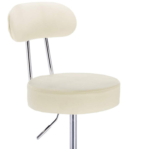 Rootz Ergonomic Swivel Stool - Office Chair - Salon Chair - Adjustable Height, 360° Rotation, Durable Construction - Faux Leather - 75cm-87cm x 35cm