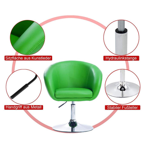 Rootz Draaifauteuil - Ergonomische bureaustoel - Verstelbare bureaustoel - Comfortabel, ondersteunend, duurzaam - Kunstleer - 41 cm x 40 cm x 74-87 cm