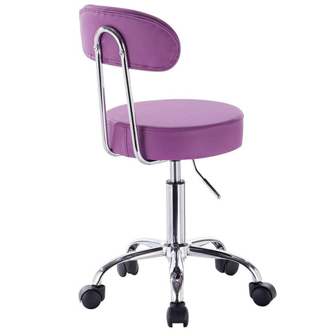 Rootz Ergonomic Swivel Stool - Office Chair - Adjustable Stool - Faux Leather - Durable - Height Adjustable - 360-Degree Rotation - 75cm-87cm x 35cm