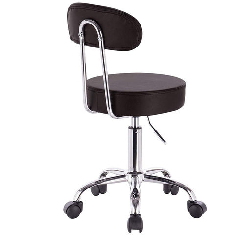 Rootz Work Stool BH34 - Rolling Stool - Office Chair - Ergonomic Design - Stylish & Versatile - Durable Faux Leather - 75cm-87cm x 35cm x 46cm