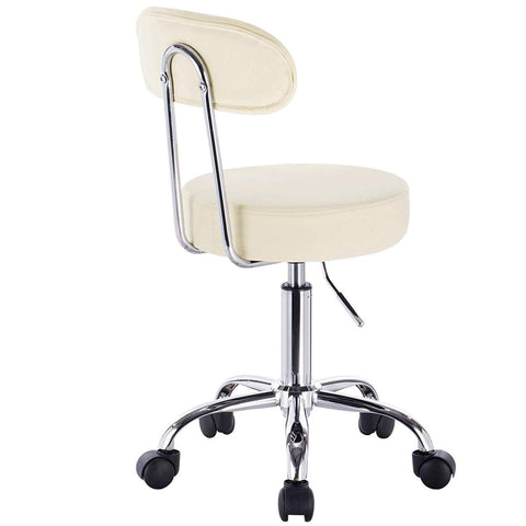 Rootz Ergonomic Swivel Stool - Office Chair - Salon Chair - Adjustable Height, 360° Rotation, Durable Construction - Faux Leather - 75cm-87cm x 35cm