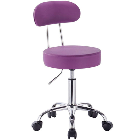 Rootz Ergonomic Swivel Stool - Office Chair - Adjustable Stool - Faux Leather - Durable - Height Adjustable - 360-Degree Rotation - 75cm-87cm x 35cm