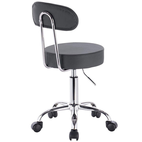 Rootz Ergonomic Swivel Stool - Office Chair - Adjustable Seat - High-Quality Faux Leather - Durable Metal Frame - Flexible 360° Rotation - 75cm-87cm x 35cm x 46cm