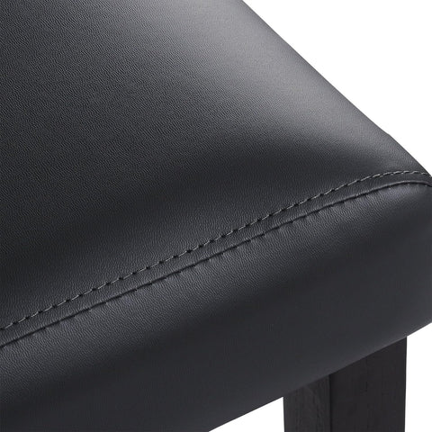 Rootz Set of 2 Bar Stools - Counter Stools - High Chairs - Ergonomic Design - Durable Frame - Comfortable Seating - Faux Leather - 110cm x 41cm x 37.5cm