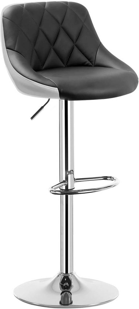 Rootz Bar Stool - Adjustable Counter Stool - Swivel Barstool - Comfortable, Stylish, Durable - Chrome-Plated Steel - 38cm x 35cm, Height 84cm-106cm Adjustable
