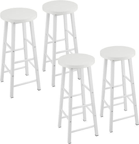 Rootz Industrial Bar Stool - Counter Stool - Metal and Wood Stool - Sturdy Construction - Versatile Design - Comfort and Safety - 71cm Seat Height x 30cm Seat Diameter