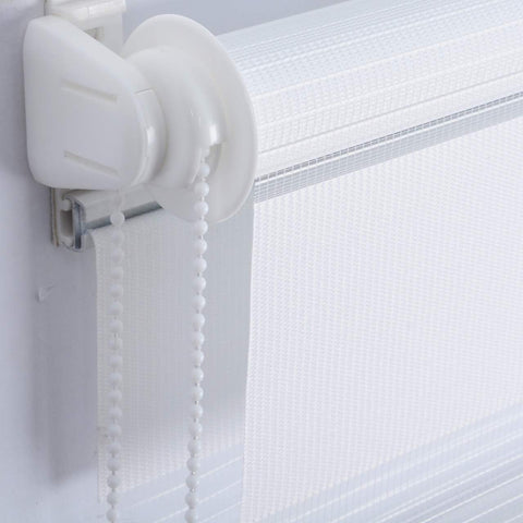 Rootz Double Rollo Duo Roller Blind - Window Shade - Clamping Fix Blinds - Sun Protection - 65cm x 220cm