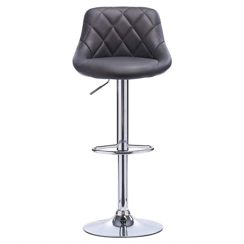 Rootz Premium Faux Leather Bar Stools - Adjustable Counter Stools - Chrome-Plated Metal Frame - Enhanced Stability, Comfortable Seating, Versatile Design - 84cm-106cm x 38cm x 35cm