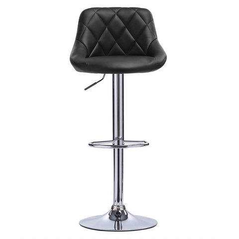 Rootz Adjustable Bar Stools Set of 2 - Counter Stools - Swivel Chairs - Faux Leather Comfort - Chrome Durability - Height Versatile - 84cm-106cm x 38cm x 35cm