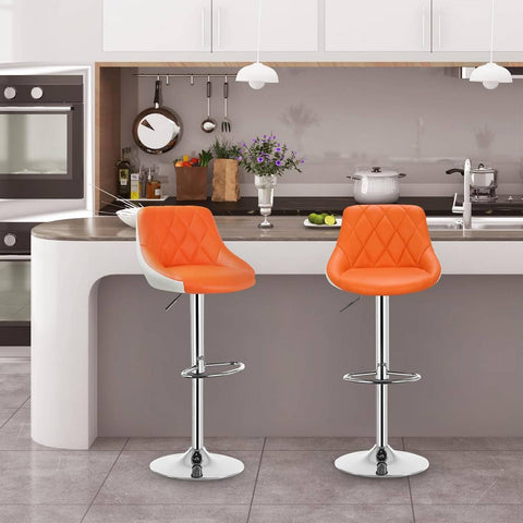 Rootz Bar Stool - Adjustable Counter Chair - Swivel Barstool - Comfortable, Stylish, Durable - Faux Leather - 38cm x 35cm, Height 84cm-106cm Adjustable