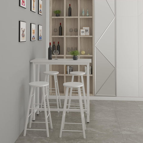 Rootz Industrial Bar Stool - Counter Stool - Metal and Wood Stool - Sturdy Construction - Versatile Design - Comfort and Safety - 71cm Seat Height x 30cm Seat Diameter