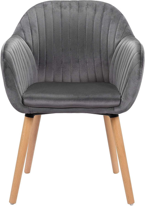 Rootz Ergonomic Velvet Dining Chair - Comfortable Seating - Stylish Accent Chair - Plush Support, Sturdy Build, Easy to Assemble - 81cm x 40cm x 47cm