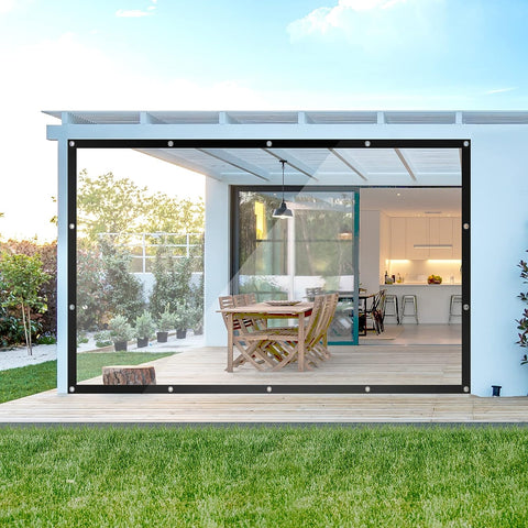 Rootz Premium Transparent Tarpaulin - Clear Cover - Protective Sheet - Waterproof - Weather Resistant - Durable - Multiple Sizes Available